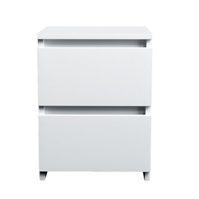 Sundaze Chest Of Drawers Storage Bedroom Furniture Cabinet 2 Drawer White 30X30X40Cm - image 1