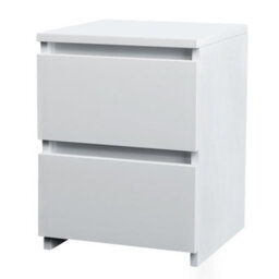 Sundaze Chest Of Drawers Storage Bedroom Furniture Cabinet 2 Drawer White 30X30X40Cm - thumbnail 2