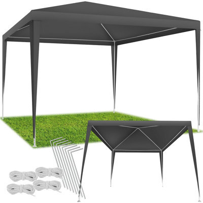 Tectake Gazebo Farah-  Water Resistant, Plug-In System, 3X3M 300 X 300 X 250 Cm - Grey - image 1