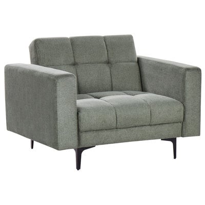 Beliani Armchair Alnes Fabric Dark Green - image 1