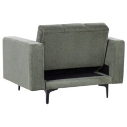 Beliani Armchair Alnes Fabric Dark Green - thumbnail 6