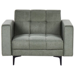 Beliani Armchair Alnes Fabric Dark Green - thumbnail 4