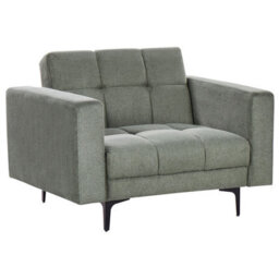 Beliani Armchair Alnes Fabric Dark Green - thumbnail 1