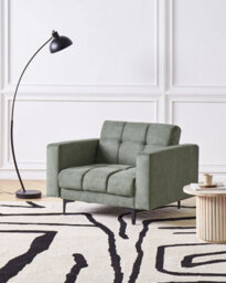 Beliani Armchair Alnes Fabric Dark Green - thumbnail 2