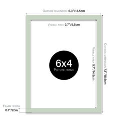 6X4 Mint Green Picture Frame (15.2 X 10.2Cm) Poster, Photo, Artwork, Gallery Wall Or Print - thumbnail 3
