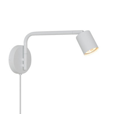 Nordlux Explore Indoor Wall Light White Metal Sensor Gu10 Adjustable Head - Plug In Or Mains Powered , Ip20 - image 1