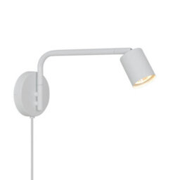 Nordlux Explore Indoor Wall Light White Metal Sensor Gu10 Adjustable Head - Plug In Or Mains Powered , Ip20