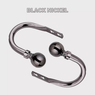 Ameha Plain Metal Hold Back 10Cm Luxury Window Curtains 2X Black Nickel Wall Tie Backs Holder Hooks - image 1