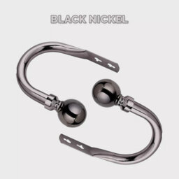 Ameha Plain Metal Hold Back 10Cm Luxury Window Curtains 2X Black Nickel Wall Tie Backs Holder Hooks - thumbnail 1
