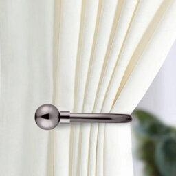 Ameha Plain Metal Hold Back 10Cm Luxury Window Curtains 2X Black Nickel Wall Tie Backs Holder Hooks - thumbnail 7
