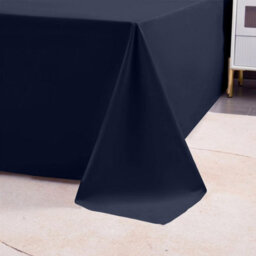 Bedlooms Super King Flat Sheet 100% Egyptian Cotton Bed Sheets 200 Thread Cotton Breathable Hotel Quality Navy Sheet, 270X310Cm - thumbnail 6