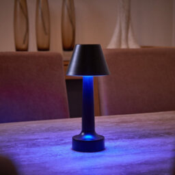 Auraglow Black Rechargeable Colour Changing Led Table Lamp - Remote-Controlled - thumbnail 8