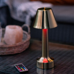 Auraglow Black Rechargeable Colour Changing Led Table Lamp - Remote-Controlled - thumbnail 3