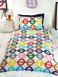 London Underground Tube Map Single Duvet Cover And Pillowcase Set - thumbnail 2
