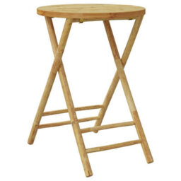 Berkfield 3 Piece Bistro Set Bamboo - thumbnail 5