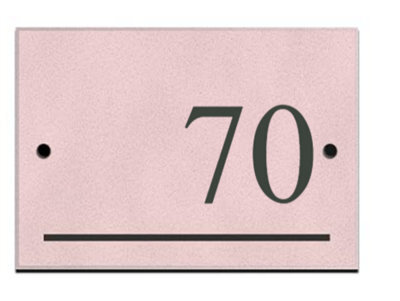 Reversed Slate Number 70 Blush Pink 14 X 9Cm - image 1