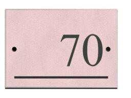 Reversed Slate Number 70 Blush Pink 14 X 9Cm - thumbnail 1