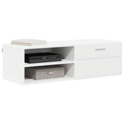 Walplus Tv Cabinet With Drawer White 100.5 X 39 X 30 Cm Engineered Wood - thumbnail 3