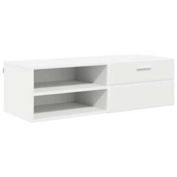 Walplus Tv Cabinet With Drawer White 100.5 X 39 X 30 Cm Engineered Wood - thumbnail 2