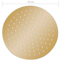 Walplus Rain Shower Head Stainless Steel 25 Cm Round Gold - thumbnail 7