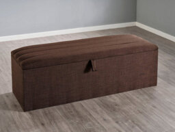 Divan Base Direct Callisto Ottoman Storage Box 4Ft6 Double - Linoso Chocolate - thumbnail 1