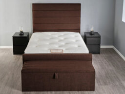 Divan Base Direct Callisto Ottoman Storage Box 4Ft6 Double - Linoso Chocolate - thumbnail 5