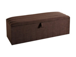 Divan Base Direct Callisto Ottoman Storage Box 4Ft6 Double - Linoso Chocolate - thumbnail 3