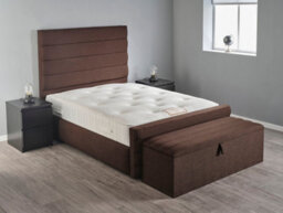 Divan Base Direct Callisto Ottoman Storage Box 4Ft6 Double - Linoso Chocolate - thumbnail 2