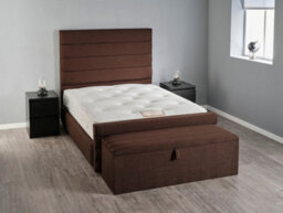 Divan Base Direct Callisto Ottoman Storage Box 4Ft6 Double - Linoso Chocolate - thumbnail 6
