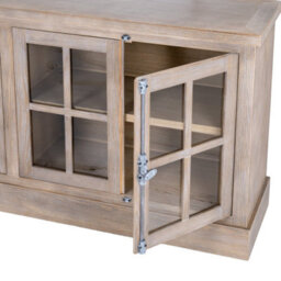 Haldon Collection 4 Door Glazed Sideboard Dining Room Storage Unit - thumbnail 3