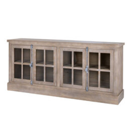 Haldon Collection 4 Door Glazed Sideboard Dining Room Storage Unit - thumbnail 1
