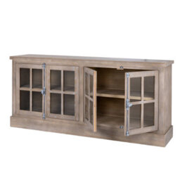 Haldon Collection 4 Door Glazed Sideboard Dining Room Storage Unit - thumbnail 2
