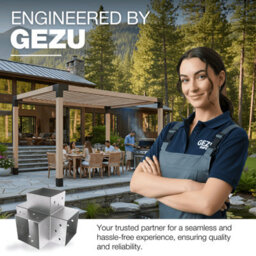 Gezu Impex Heavy Duty Hot Dip Galvanised Post Connector X Shape - Pergola 4 Way Corner Connector - 71 X 71 mm (Pack Of 8) - thumbnail 7