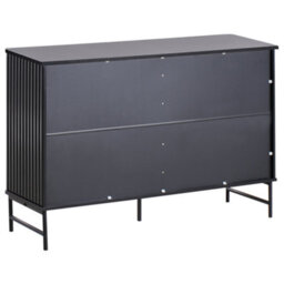 Wyld and Coco Novahome Sideboard Black Mdf, 4-Door Modern Minimalist Sideboard W120 X D40 X H80Cm - thumbnail 6