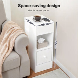 Levede Bedside Tables Modern Nightstand White Storage Drawer Shelf Bedroom - thumbnail 7
