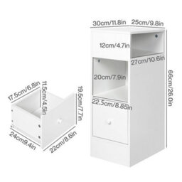 Levede Bedside Tables Modern Nightstand White Storage Drawer Shelf Bedroom - thumbnail 4