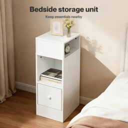 Levede Bedside Tables Modern Nightstand White Storage Drawer Shelf Bedroom - thumbnail 5