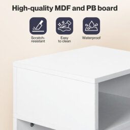 Levede Bedside Tables Modern Nightstand White Storage Drawer Shelf Bedroom - thumbnail 8