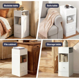 Levede Bedside Tables Modern Nightstand White Storage Drawer Shelf Bedroom - thumbnail 9