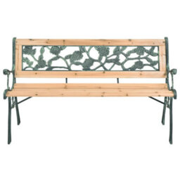 Walplus Garden Bench 122 Cm Wooden Seater Outdoor Furniture - thumbnail 2