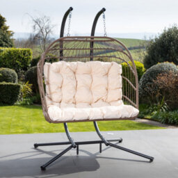 Haversham Swinging Double Garden Seat - Cream