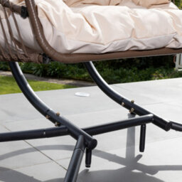 Haversham Swinging Double Garden Seat - Cream - thumbnail 6