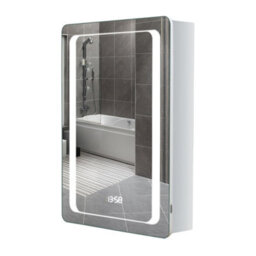 Living And Home Led Wall Bathroom Mirror Cabinet Lighting Adjustable Shelves Storage Cupboard With Shaver Socket - thumbnail 5