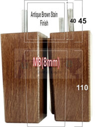 L&F 4X Replacement Furniture Legs Solid Wood 110mm High Sofas Chairs Settee Cabinets Legs M8 Tsp2055 - thumbnail 1