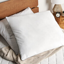 Wyld And Coco Japara Cotton Pillows 2 Pack White 80 X 80 Cm High Loft With Satin Piping - thumbnail 2