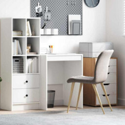 Berkfield Writing Desk White Engineered Wood 60 X 50 X 76 Cm Durable