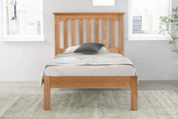Save On Goods UK 3Ft Single Real Oak,solid,strong,wood Bed Frame.low Foot End Wooden Bedstead - thumbnail 2