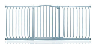 Safetots Curved Top Safety Gate, 170Cm - 179Cm, Matt Grey, Pressure Fit Stair Gate - image 1