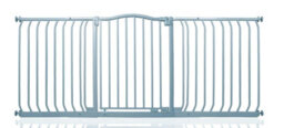 Safetots Curved Top Safety Gate, 170Cm - 179Cm, Matt Grey, Pressure Fit Stair Gate - thumbnail 1