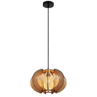 Luminosa Lighting Luminosa Sakura 34Cm Wire Frame Pendant Ceiling Light Matt Black 1X E27 - image 1